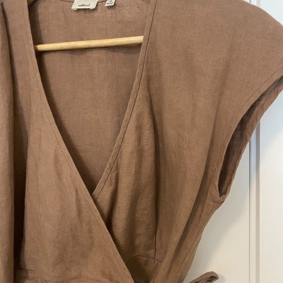 Aritzia - Wilfred - Linen Blouse and Skirt Set - Nutmeg - Size XS - Picture 7 of 10